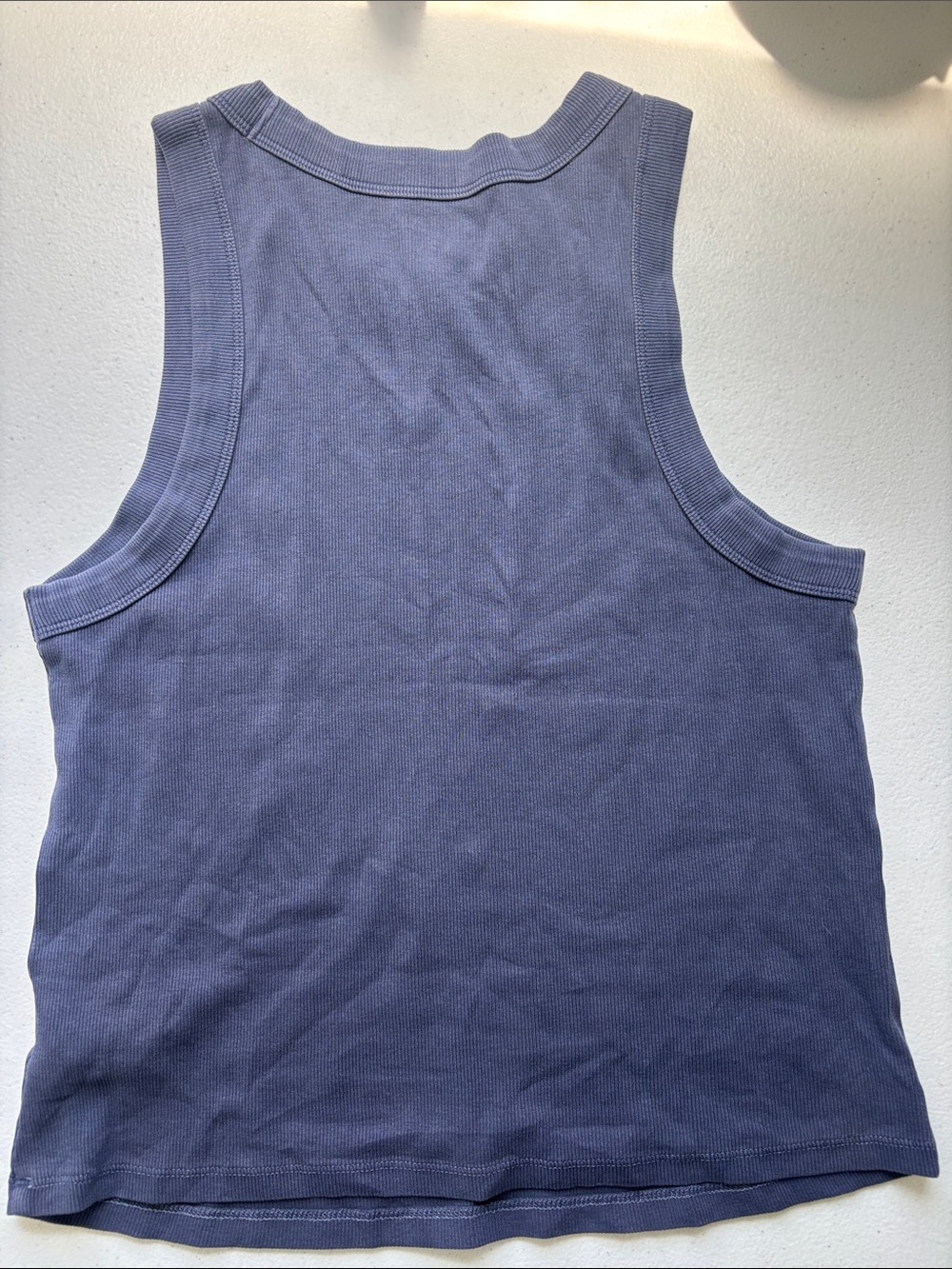 Old Navy Slate Blue High Neck Ribbed Tank - Picture 6 of 7